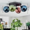 Gastor Plafondlamp, Kogellampje Blauw, Groen, Koperkleurig, 4-lichts
