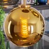 Koyoto Hanglamp, Kogellampje, Hanglamp Goud, Zwart, 5-lichts