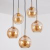 Koyoto Hanglamp, Kogellampje, Hanglamp Goud, Zwart, 5-lichts