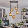 Koyoto Hanglamp, Kogellampje, Hanglamp Goud, Zwart, 5-lichts