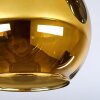 Koyoto Plafondlamp, Kogellampje Blauw, Goud, Groen, 3-lichts