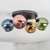 Koyoto Plafondlamp, Kogellampje Blauw, Goud, Groen, Koperkleurig, 4-lichts