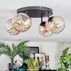Koyoto Plafondlamp, Kogellampje Amber, Duidelijk, 4-lichts
