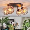 Koyoto Plafondlamp, Kogellampje Amber, Duidelijk, 4-lichts