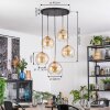 Koyoto Hanglamp, Kogellampje, Hanglamp Goud, Zwart, 5-lichts