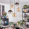 Koyoto Hanglamp, Kogellampje, Hanglamp Goud, Zwart, 5-lichts