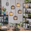Koyoto Hanglamp, Kogellampje, Hanglamp Goud, Zwart, 5-lichts