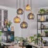 Koyoto Hanglamp, Kogellampje, Hanglamp Goud, Zwart, 5-lichts