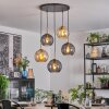 Koyoto Hanglamp, Kogellampje, Hanglamp Goud, Zwart, 5-lichts