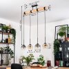 Ripoll Hanglamp, Kogellampje, Hanglamp Natuurlijke kleuren, Zwart, 4-lichts