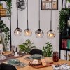 Ripoll Hanglamp, Kogellampje, Hanglamp Natuurlijke kleuren, Zwart, 4-lichts