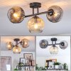 Ripoll Plafondlamp, Kogellampje Amber, Duidelijk, Rookkleurig, 3-lichts
