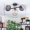 Ripoll Plafondlamp, Kogellampje Amber, Duidelijk, Rookkleurig, 3-lichts
