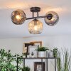 Ripoll Plafondlamp, Kogellampje Amber, Duidelijk, Rookkleurig, 3-lichts