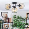 Ripoll Plafondlamp, Kogellampje Amber, Duidelijk, 3-lichts