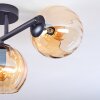 Koyoto Plafondlamp, Kogellampje Amber, 3-lichts