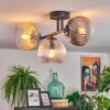Koyoto Plafondlamp, Kogellampje Amber, Duidelijk, Rookkleurig, 3-lichts