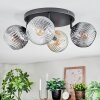 Ripoll Plafondlamp, Kogellampje Amber, Duidelijk, Rookkleurig, 4-lichts