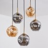 Ripoll Hanglamp, Kogellampje, Hanglamp Goud, Zwart, 5-lichts