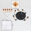 Ripoll Hanglamp, Kogellampje, Hanglamp Goud, Zwart, 5-lichts