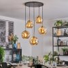 Ripoll Hanglamp, Kogellampje, Hanglamp Goud, Zwart, 5-lichts