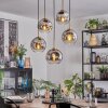 Ripoll Hanglamp, Kogellampje, Hanglamp Goud, Zwart, 5-lichts