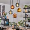 Ripoll Hanglamp, Kogellampje, Hanglamp Goud, Zwart, 5-lichts