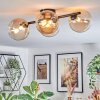 Chehalis Plafondlamp, Kogellampje Amber, Duidelijk, 4-lichts