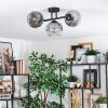 Ripoll Plafondlamp, Kogellampje Duidelijk, Rookkleurig, 3-lichts