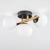 Chehalis Plafondlamp, Kogellampje Goud, Zwart, 3-lichts