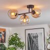 Koyoto Plafondlamp, Kogellampje Amber, Duidelijk, 3-lichts