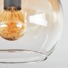 Koyoto Plafondlamp, Kogellampje Amber, Duidelijk, Rookkleurig, 3-lichts
