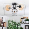 Gastor Plafondlamp, Kogellampje Amber, Duidelijk, Rookkleurig, 3-lichts