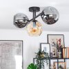 Ripoll Plafondlamp, Kogellampje Amber, Rookkleurig, 3-lichts