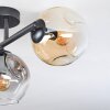 Ripoll Plafondlamp, Kogellampje Amber, Duidelijk, Rookkleurig, 3-lichts