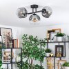 Ripoll Plafondlamp, Kogellampje Duidelijk, Rookkleurig, 3-lichts