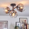 Ripoll Plafondlamp, Kogellampje Duidelijk, Rookkleurig, 3-lichts