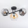 Ripoll Plafondlamp, Kogellampje Amber, Duidelijk, Rookkleurig, 3-lichts