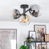 Ripoll Plafondlamp, Kogellampje Amber, Duidelijk, Rookkleurig, 3-lichts