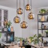 Ripoll Hanglamp, Kogellampje, Hanglamp Goud, Zwart, 5-lichts