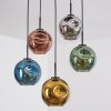 Ripoll Hanglamp, Kogellampje, Hanglamp Blauw, Chroom, Goud, Groen, Koperkleurig, Rookkleurig, 5-lichts