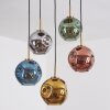 Ripoll Hanglamp, Kogellampje, Hanglamp Goud, Zwart, 5-lichts