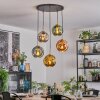 Ripoll Hanglamp, Kogellampje, Hanglamp Goud, Zwart, 5-lichts