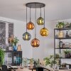 Ripoll Hanglamp, Kogellampje, Hanglamp Blauw, Goud, Groen, Koperkleurig, 5-lichts