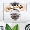 Chehalis Plafondlamp, Kogellampje Goud, Zwart, 3-lichts