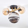 Chehalis Plafondlamp, Kogellampje Goud, Zwart, 3-lichts