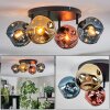 Ripoll Plafondlamp, Kogellampje Blauw, Goud, Koperkleurig, 4-lichts