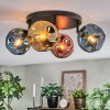 Ripoll Plafondlamp, Kogellampje Blauw, Goud, Koperkleurig, 4-lichts