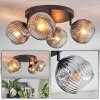 Ripoll Plafondlamp, Kogellampje Duidelijk, Rookkleurig, 4-lichts