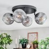 Ripoll Plafondlamp, Kogellampje Duidelijk, Rookkleurig, 4-lichts